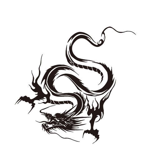 Drachen sticker motorabdeckung - sticker,